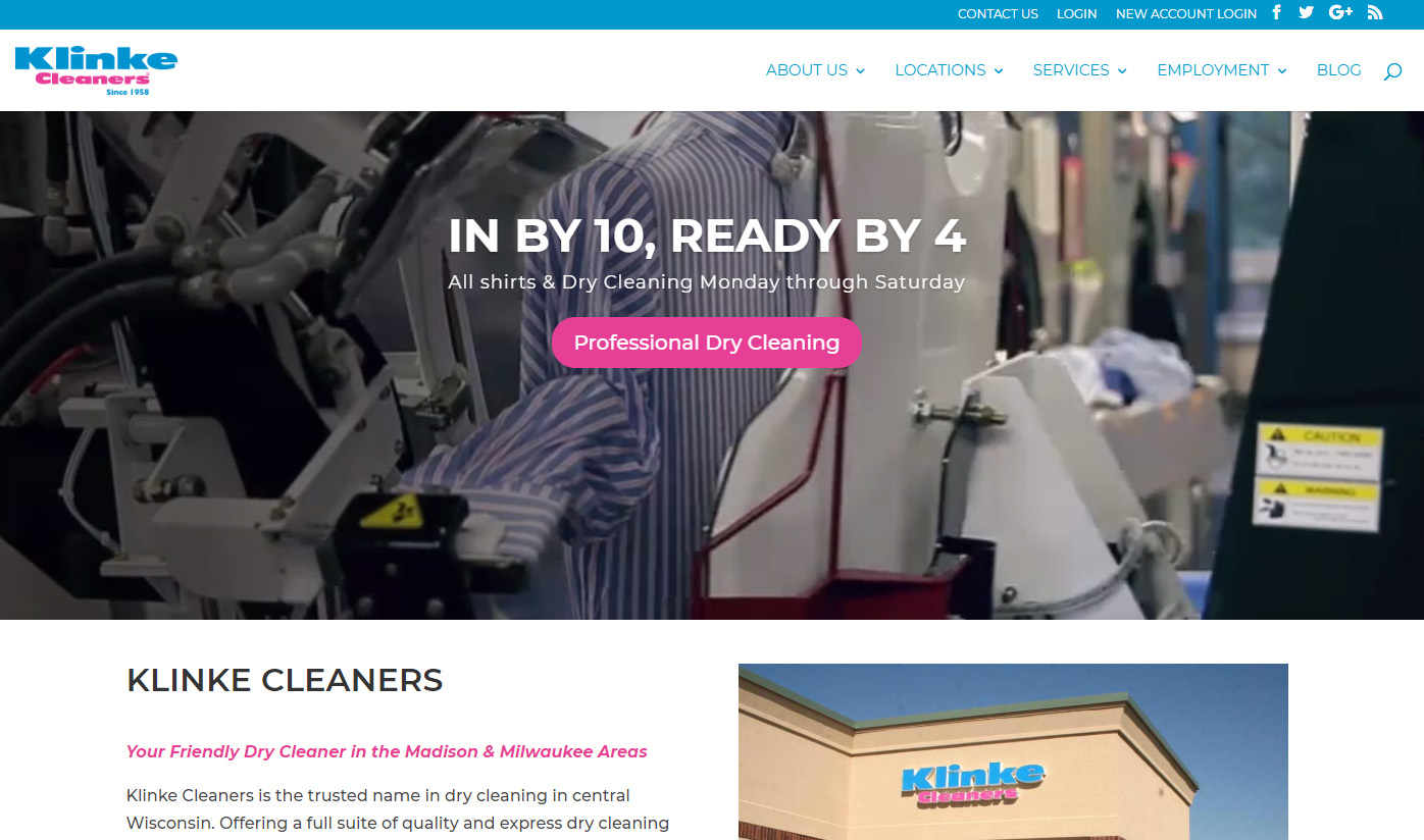 klinke cleaners website